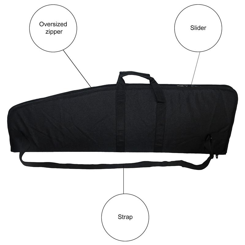 Tactical Rifle Case in three sizes, showcasing durable nylon material and multiple magazine pouches.