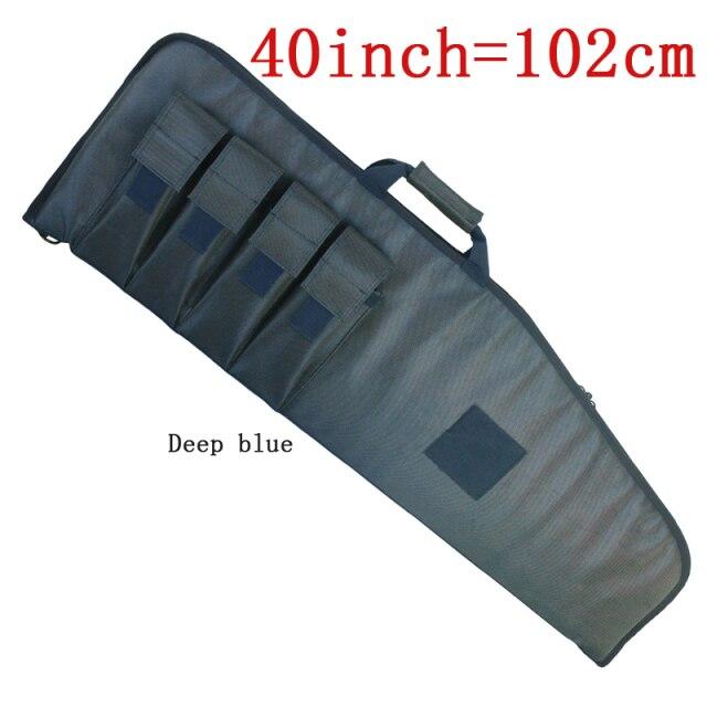 Tactical Rifle Case in three sizes, showcasing durable nylon material and multiple magazine pouches.