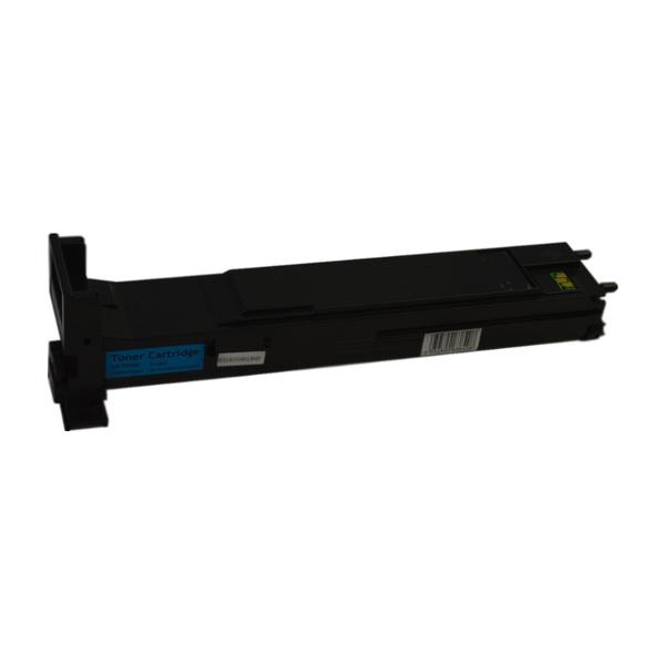 A06V493 Premium Generic Cyan Toner Cartridge, featuring a vibrant cyan color and a sleek design, ideal for high-quality printing.