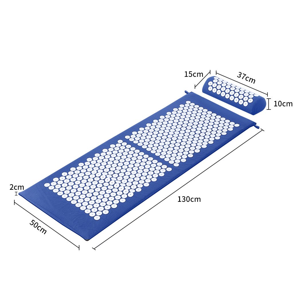 Acupressure mat with pillow dimensions.