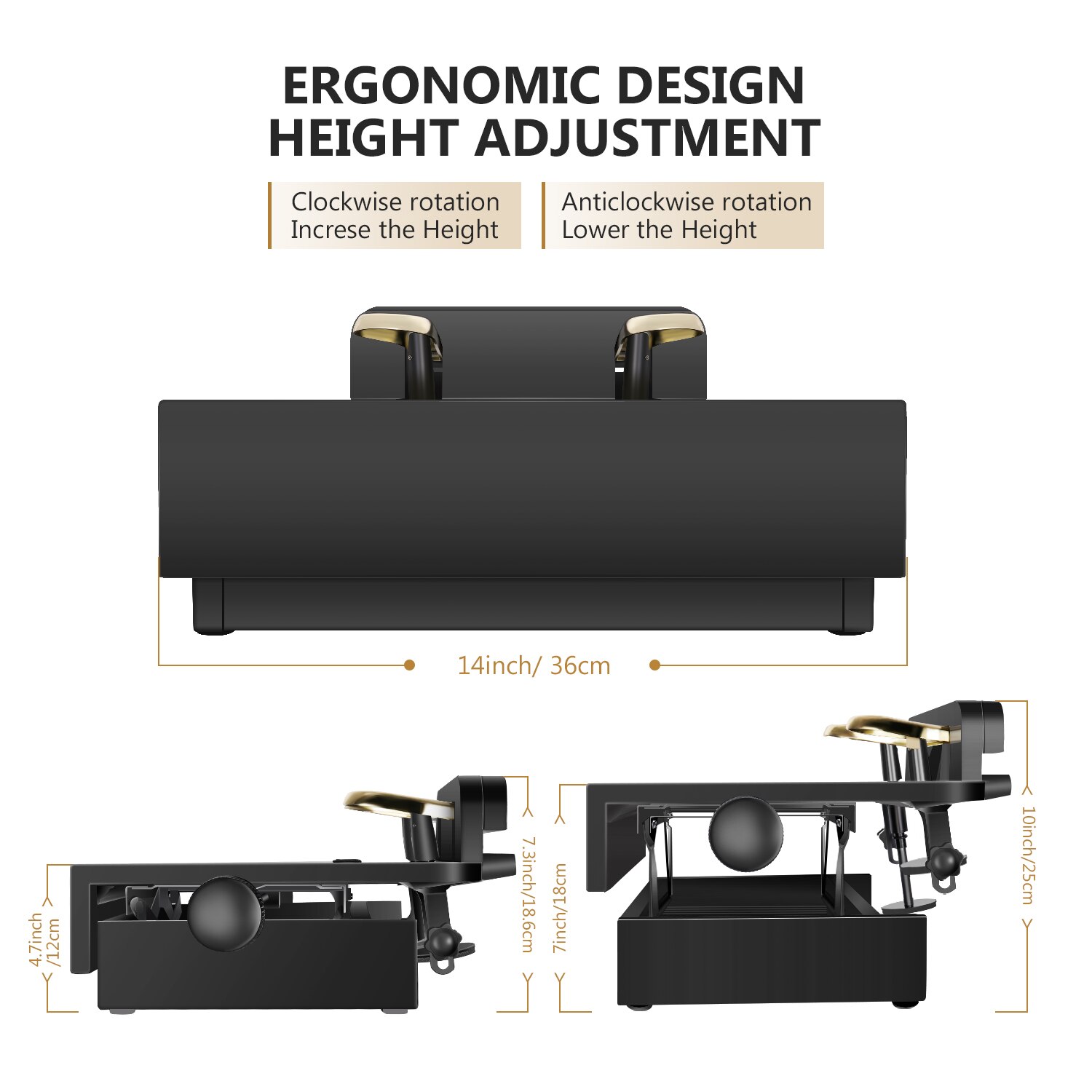 Adjustable Piano Pedal Extender Bench with two pedals, height adjustable from 5 to 7.5 inches, designed for comfort and stability.