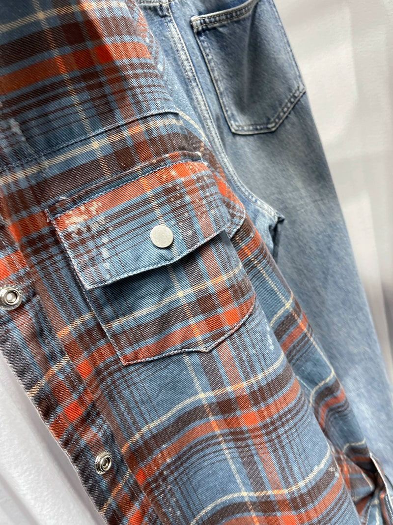 A stylish plaid shirt featuring a loose fit, designed for comfort and a youthful appearance, available in various colors.