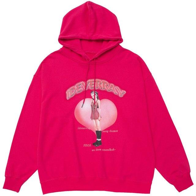 Anime Girl Cartoon Comics Printed Hoodie for men, featuring a vibrant cartoon design, hooded style, and available in multiple colors.