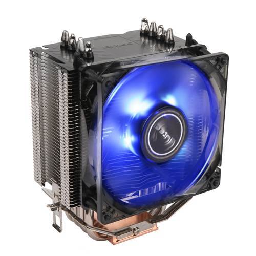 ANTEC C40 Air CPU Cooler with 92mm PWM Blue LED fan, showcasing its sleek design and copper coldplate.