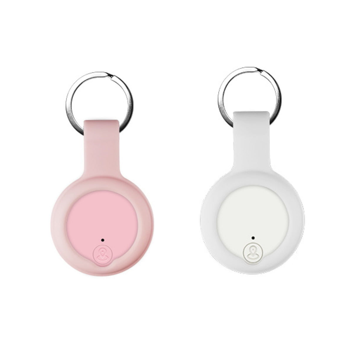 Two Anti Lost Devices in various colors, designed to help locate lost items easily with a remote transmitter.