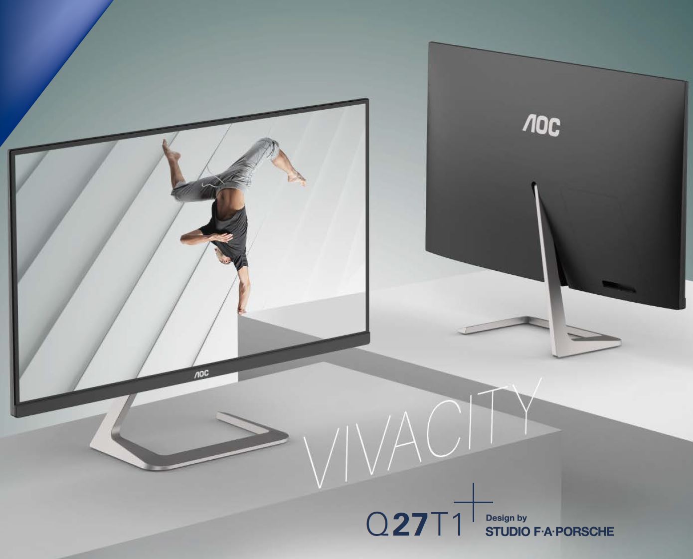 AOC 27' QHD monitor with IPS display and Zero Edge design, showcasing vibrant colors and sleek aesthetics.