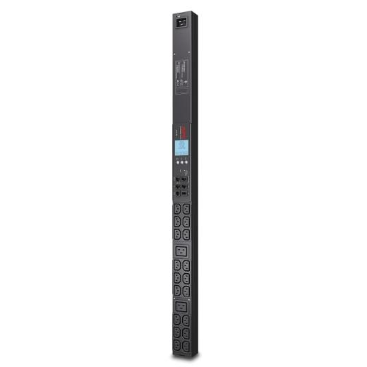 APC Rack PDU 2G with metered power distribution, featuring 18 C13 and 2 C19 outlets, designed for efficient server management.