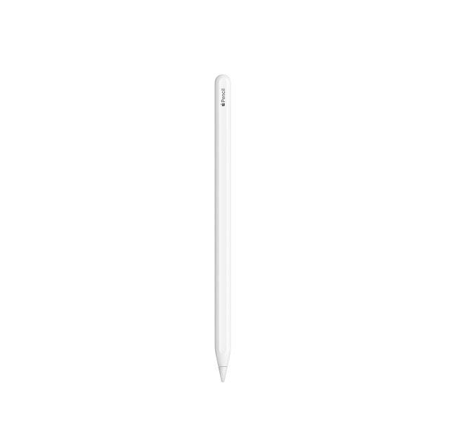 Apple Pencil 2nd Generation with a sleek design, featuring a flat edge for magnetic attachment and wireless charging, ideal for iPad Pro.