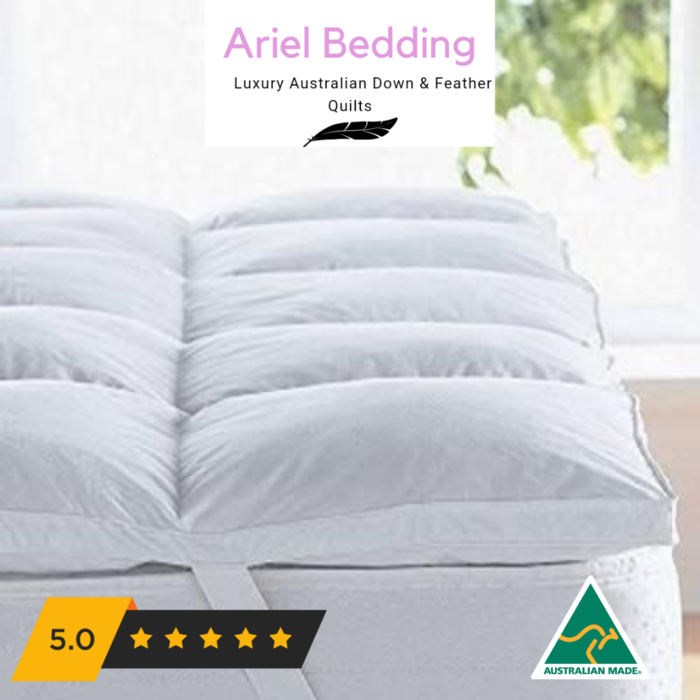 Ariel Miracle Plush Mattress Topper featuring luxurious duck down and feather filling, designed for ultimate comfort and support.