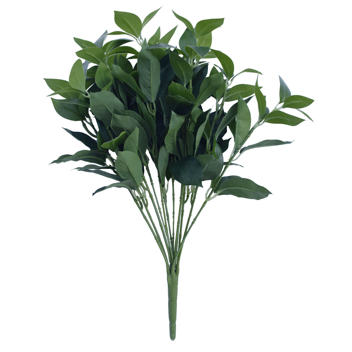 A 45cm artificial bayleaf foliage bunch with dark green leaves, elegantly arranged on a sturdy stem, perfect for home decor.