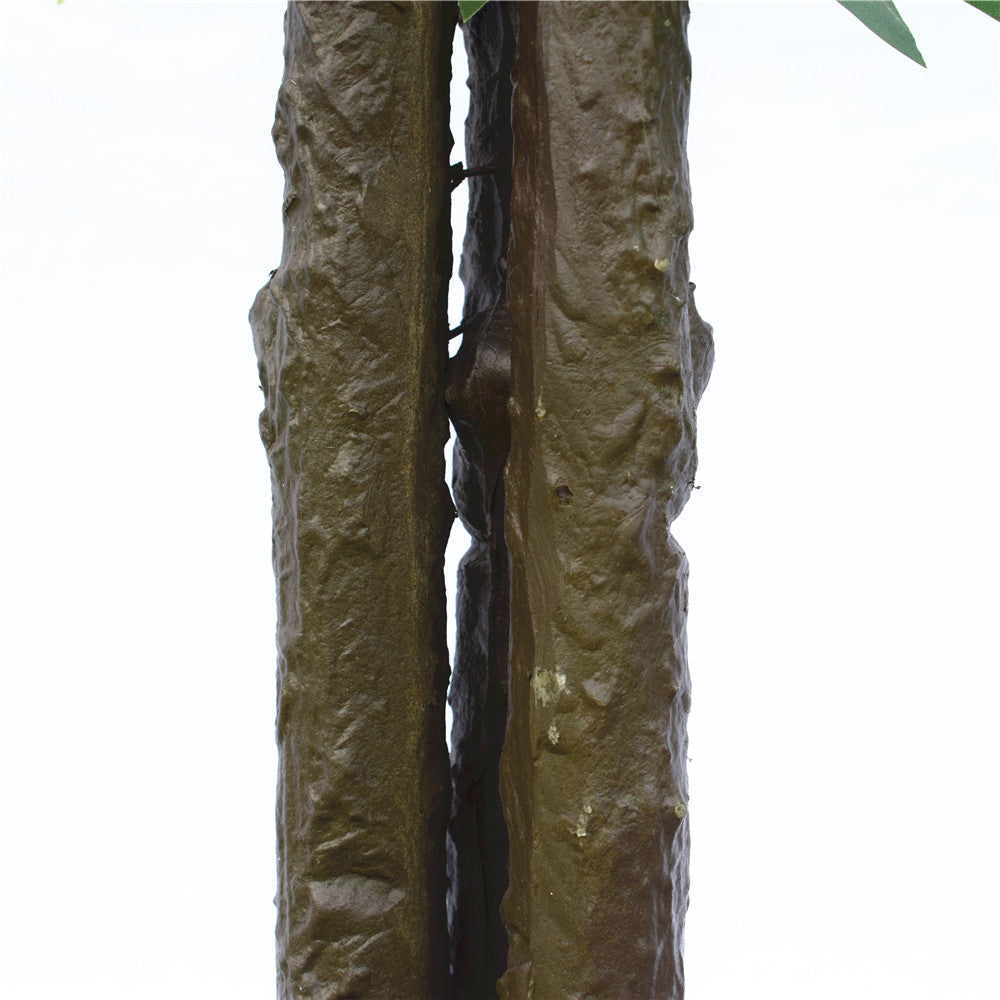 A 145cm tall Artificial Bushy Ficus Tree with lush green foliage in a basic plastic pot, perfect for indoor decoration.