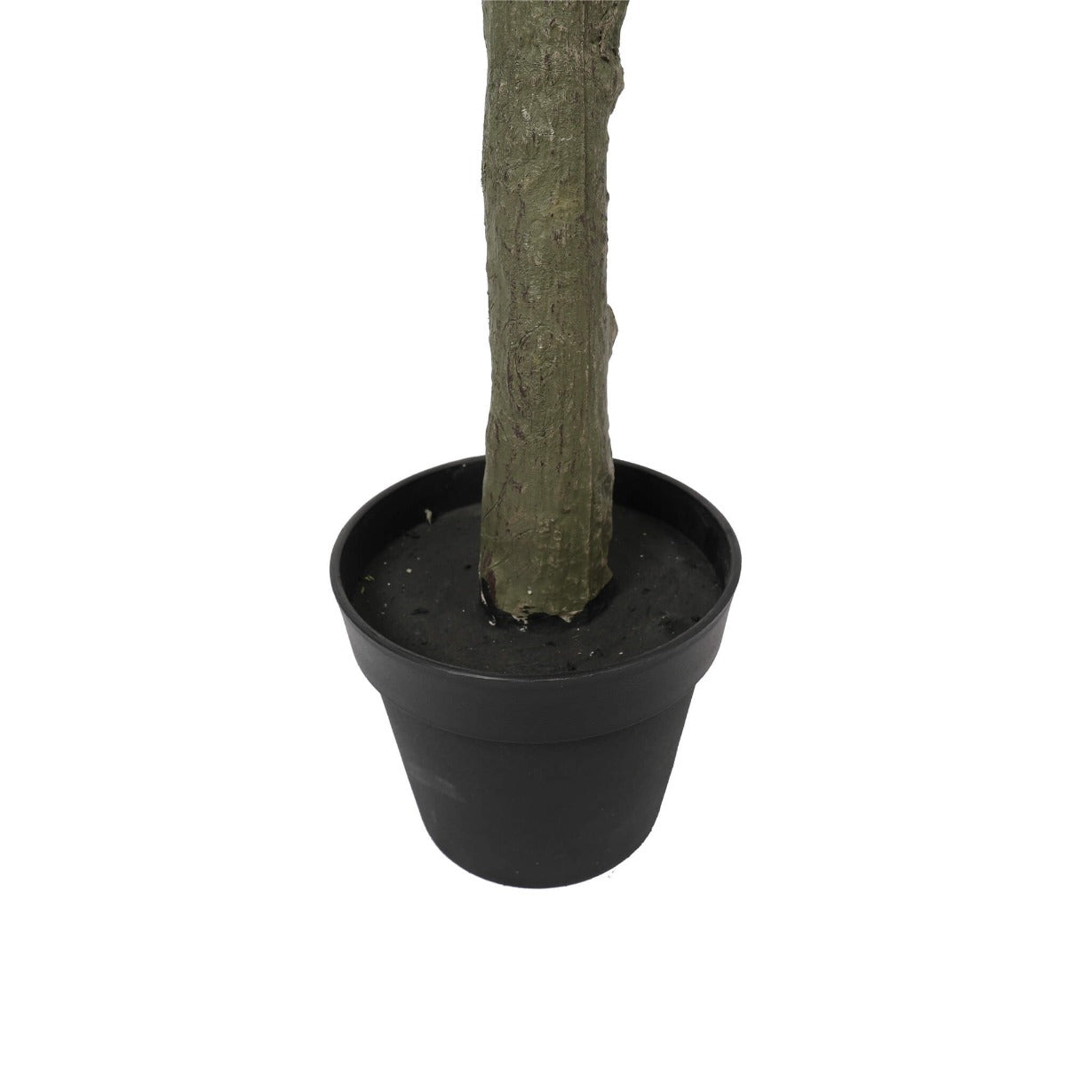 A 180cm tall artificial bushy olive tree with realistic olives and sage-colored leaves in a black pot, perfect for indoor decoration.