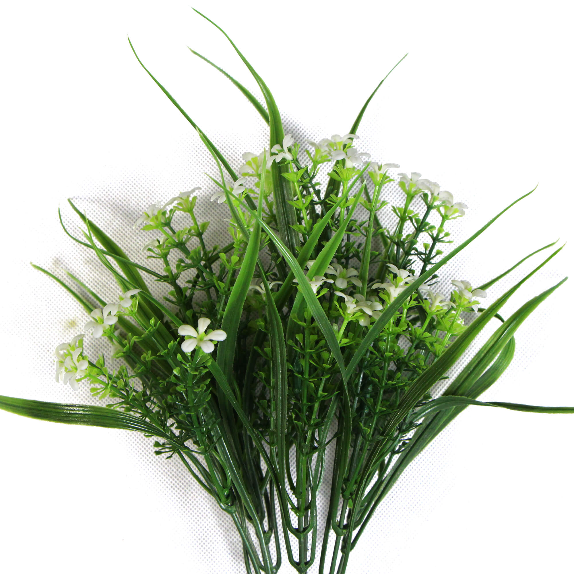 A realistic 30cm Artificial Daisy Grass Stem with vibrant daisies and lush green grass, perfect for home decor.