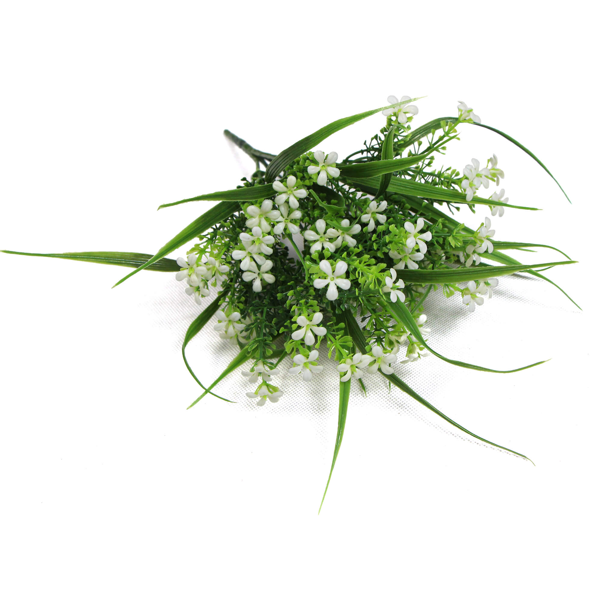 A realistic 30cm Artificial Daisy Grass Stem with vibrant daisies and lush green grass, perfect for home decor.