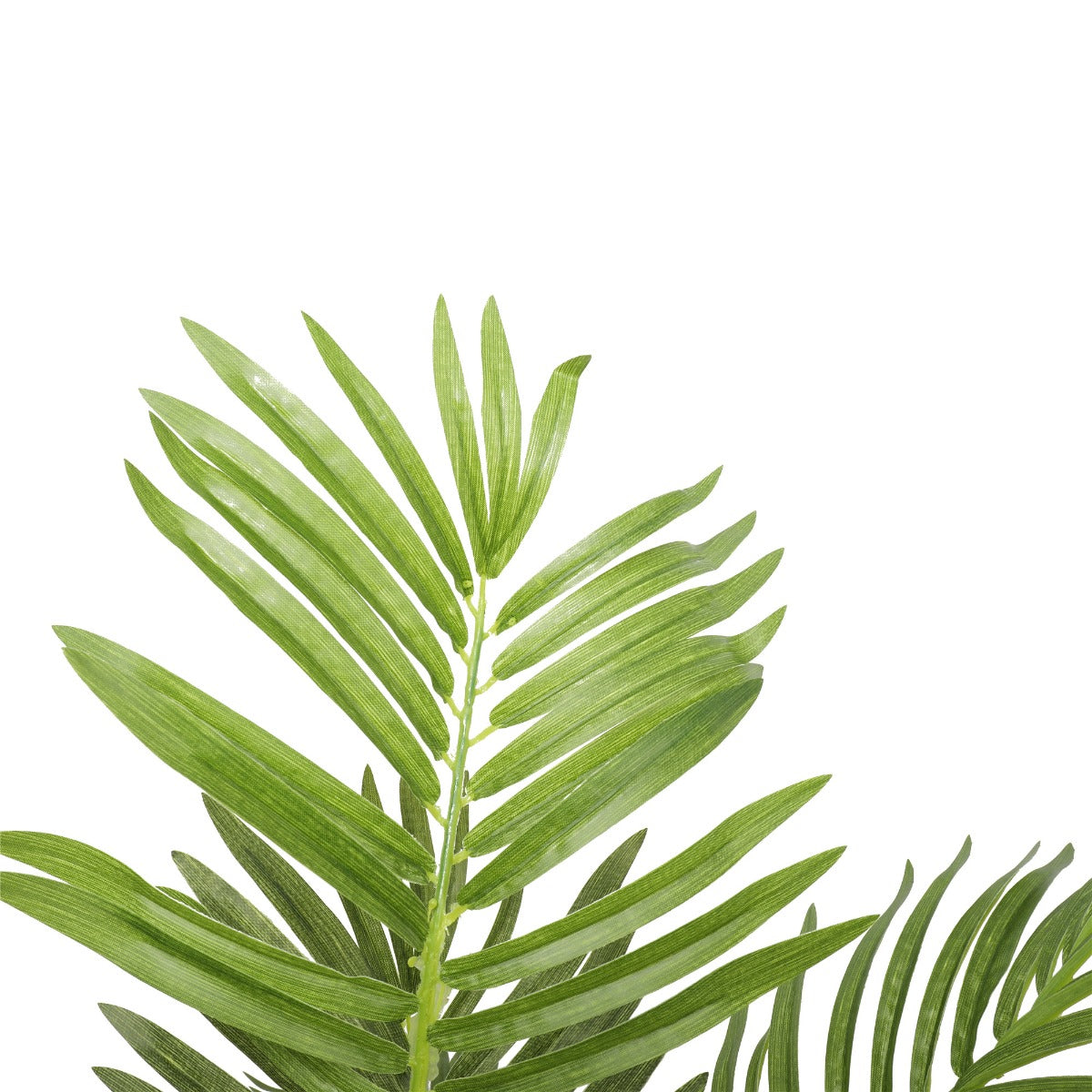 A 120cm tall artificial potted Areca Palm Tree with lush green leaves, set in a stylish pot, perfect for indoor decoration.