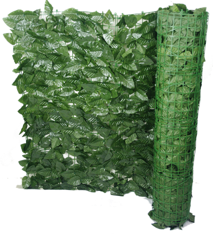 Artificial UV Peach Leaf Roll measuring 3m by 1m, showcasing vibrant peach leaves for garden privacy and decoration.