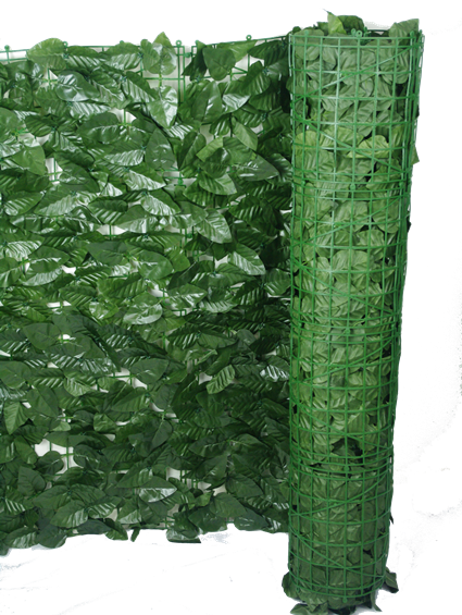 Artificial UV Peach Leaf Roll measuring 3m by 1m, showcasing vibrant peach leaves for garden privacy and decoration.