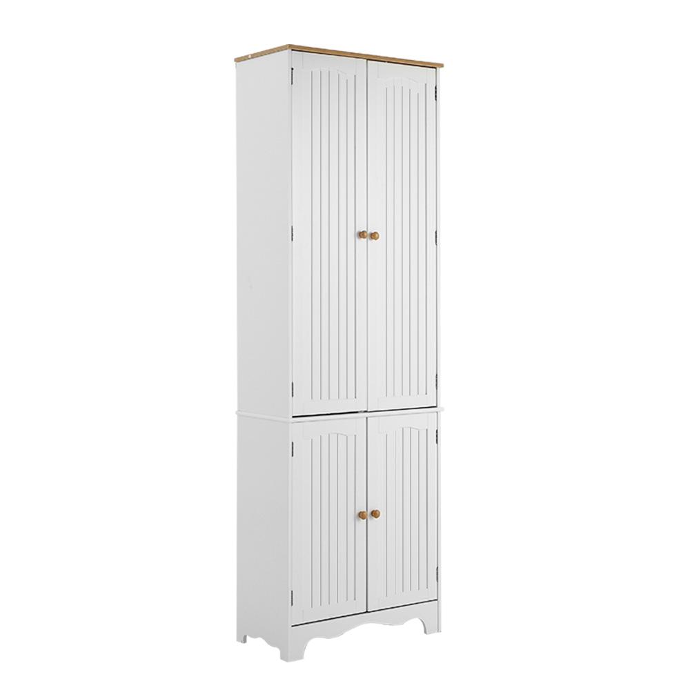 Artiss Buffet Sideboard Kitchen Cupboard in white, featuring six tiers of storage and elegant design with magnetic doors.