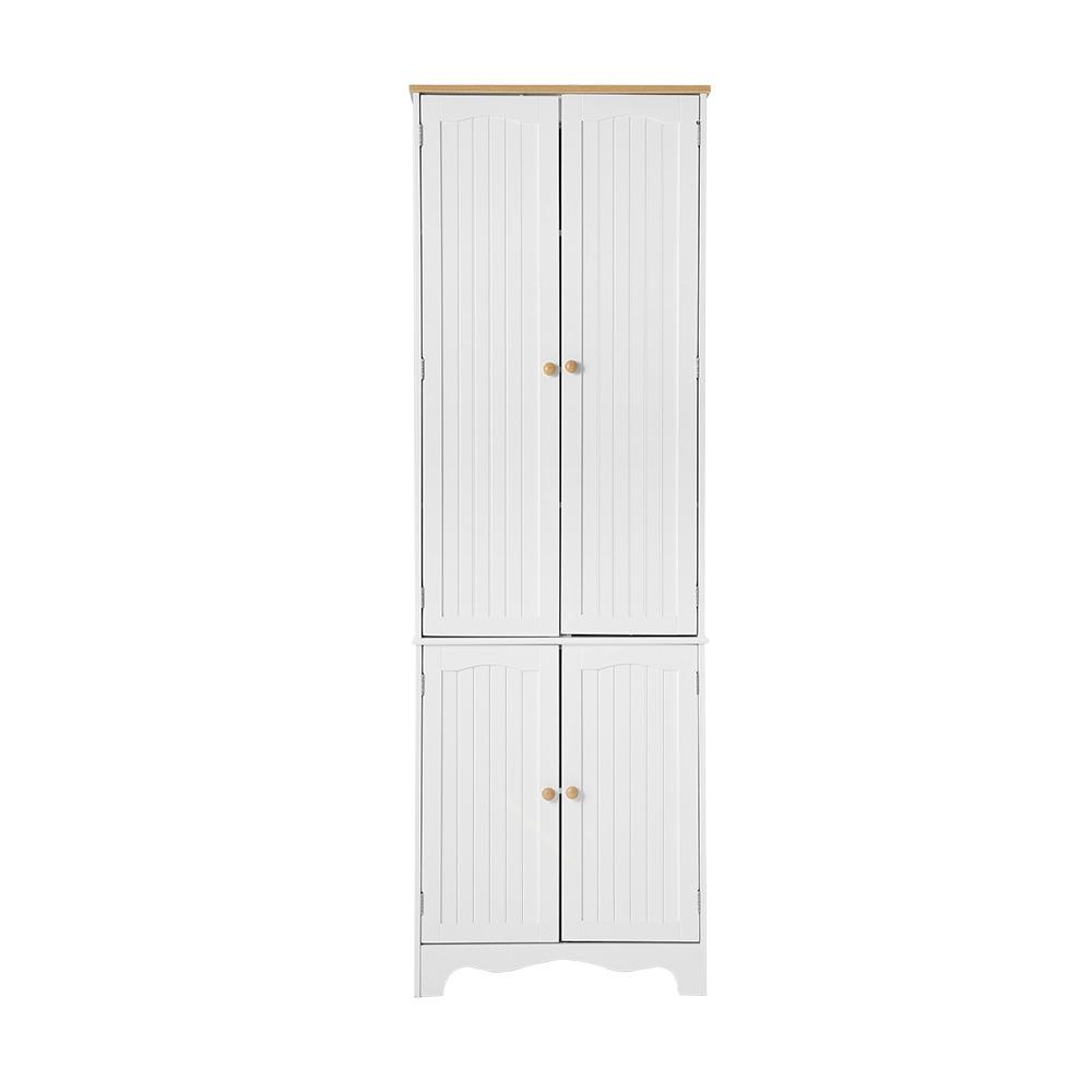 Artiss Buffet Sideboard Kitchen Cupboard in white, featuring six tiers of storage and elegant design with magnetic doors.