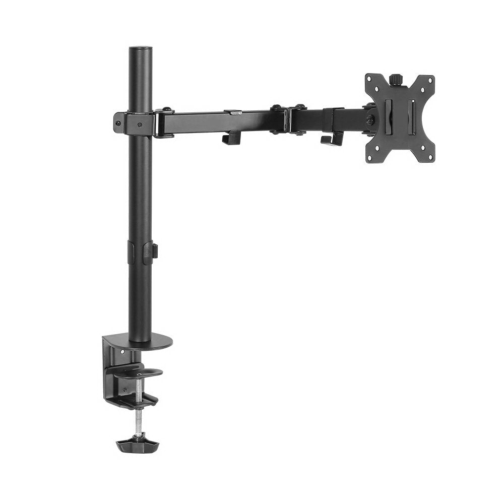 Artiss Monitor Arm Mount in black, designed for 32" screens, showcasing adjustable features and sturdy steel construction.