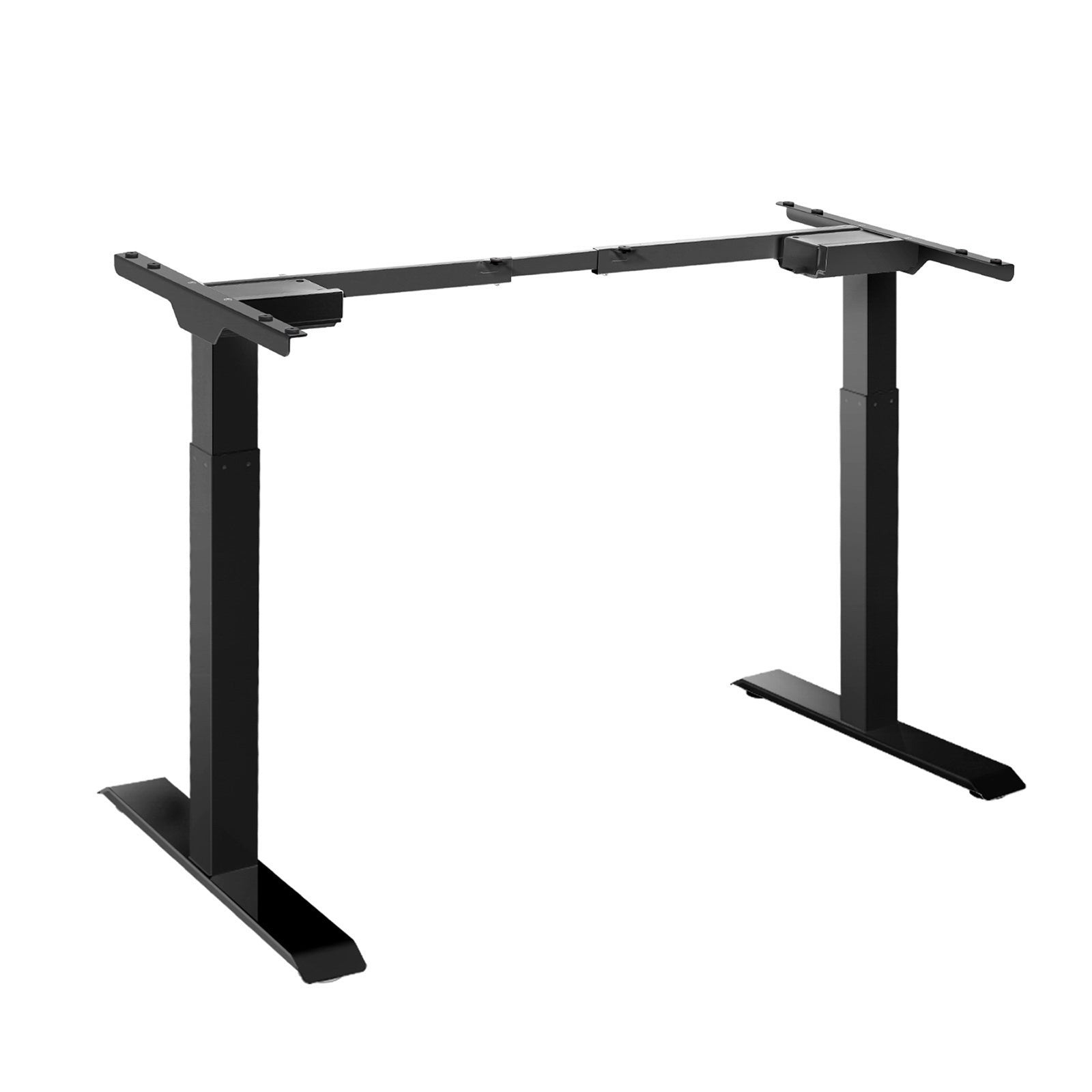 Artiss Motorised Standing Desk in Black, showcasing its sleek design and digital control panel.