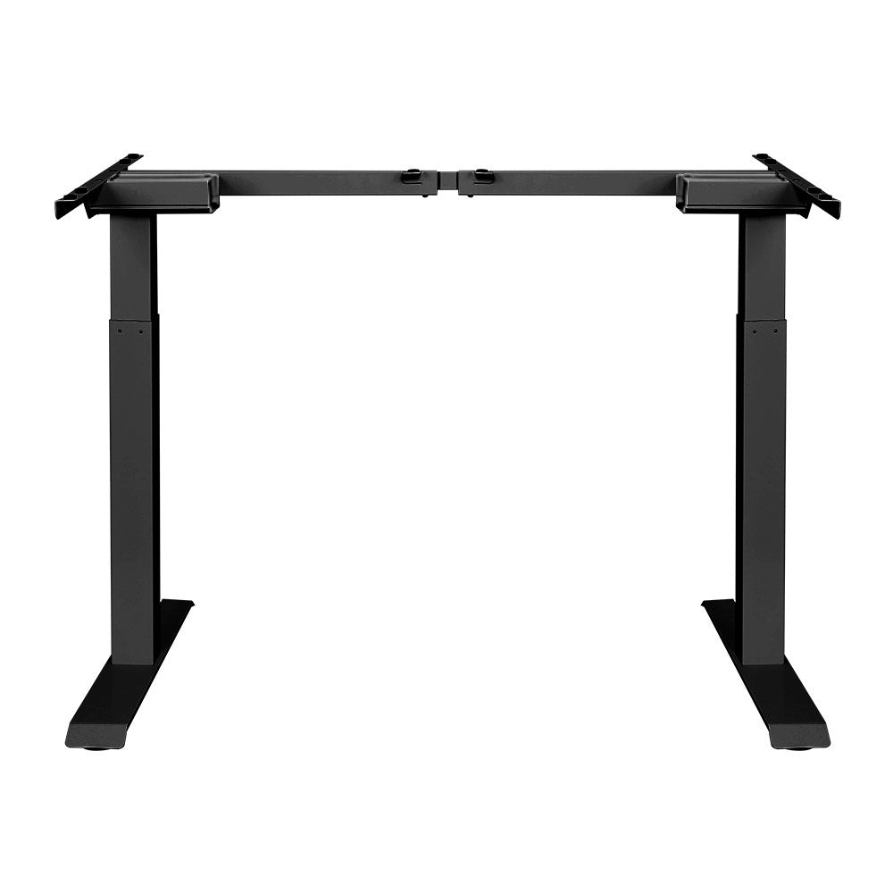 Artiss Motorised Standing Desk in Black, showcasing its sleek design and digital control panel.