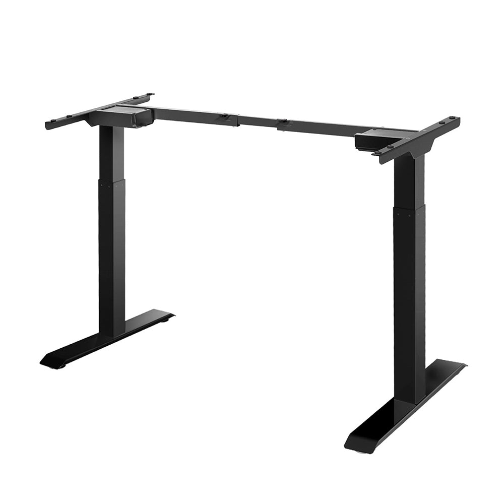 Artiss Motorised Standing Desk in Black, showcasing its sleek design and digital control panel.