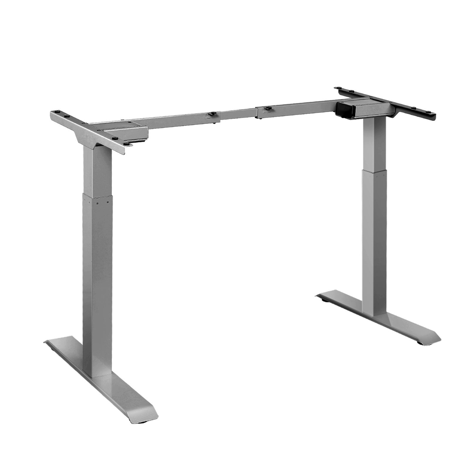 Artiss Motorised Standing Desk in Grey with dual motors and digital control panel, showcasing its height adjustable features.