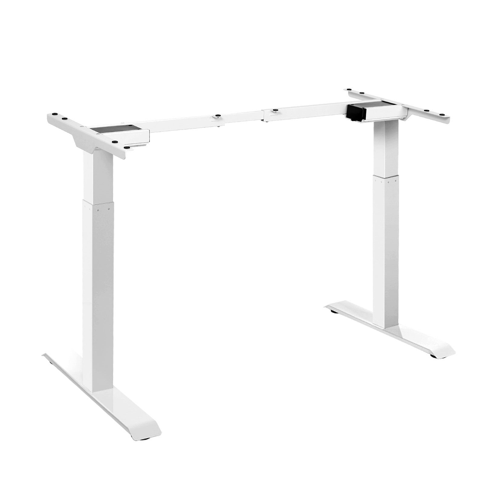 Artiss Motorised Standing Desk in white, featuring a sleek design with a digital control panel and dual motors for height adjustment.