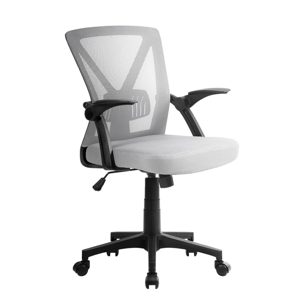 Artiss Office Chair featuring a grey mesh seat and ergonomic design, ideal for gaming and office use.