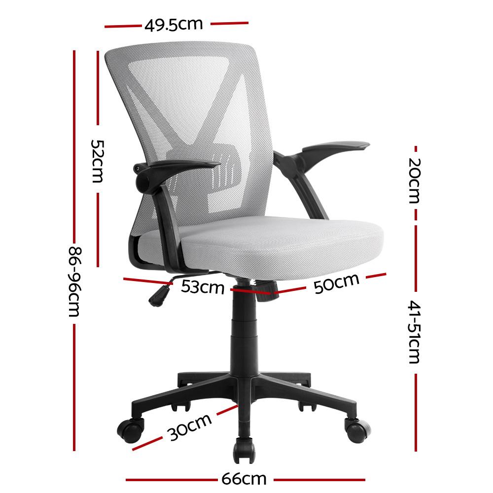 Artiss Office Chair featuring a grey mesh seat and ergonomic design, ideal for gaming and office use.