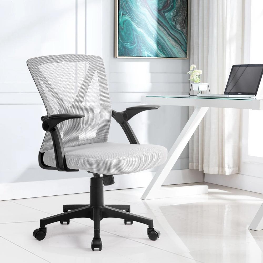 Artiss Office Chair featuring a grey mesh seat and ergonomic design, ideal for gaming and office use.