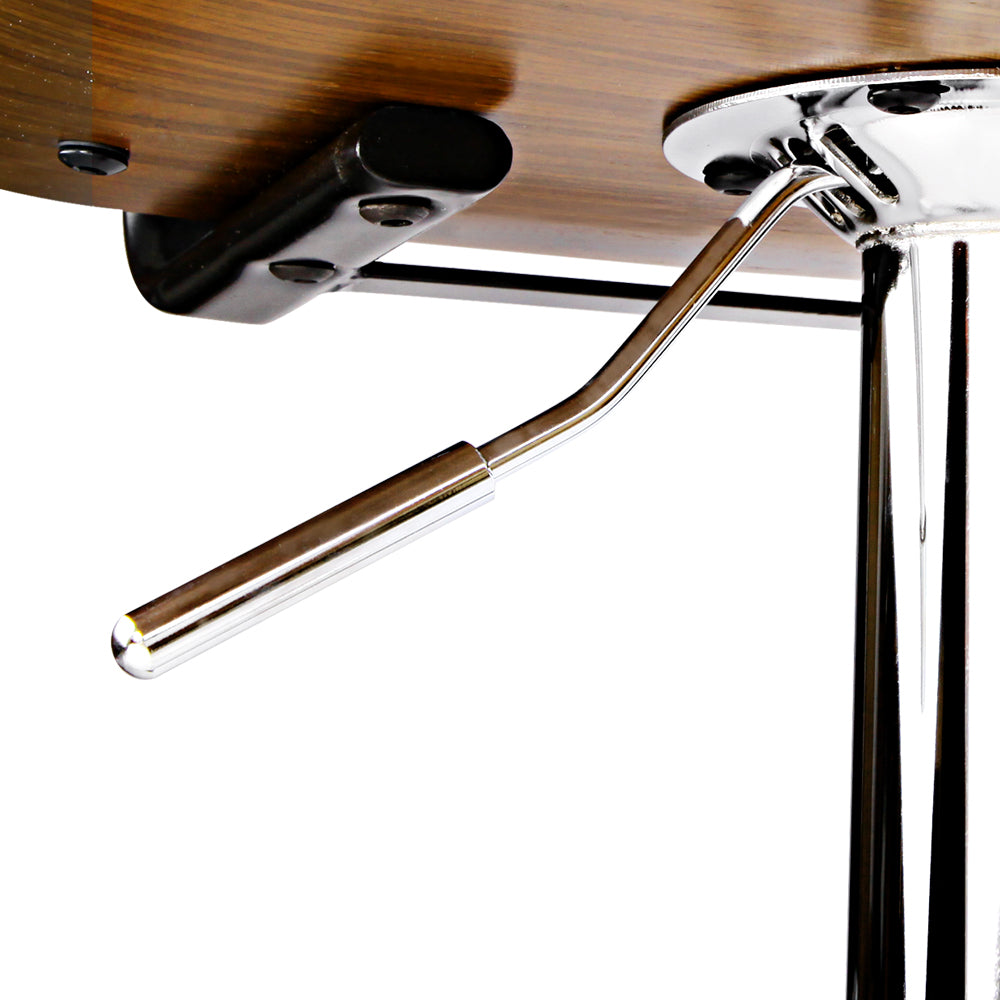 Artiss Wooden Gas Lift Bar Stool featuring a white PU leather seat and chrome base, designed for comfort and style.