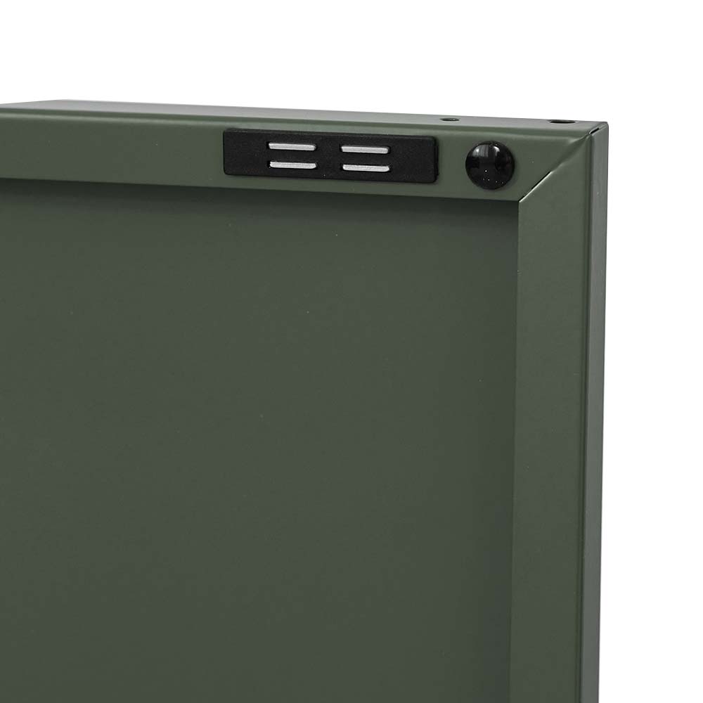 ArtissIn Base Metal Locker Storage Shelf Organizer Cabinet Buffet in vibrant green, showcasing its stylish design and ample storage space.