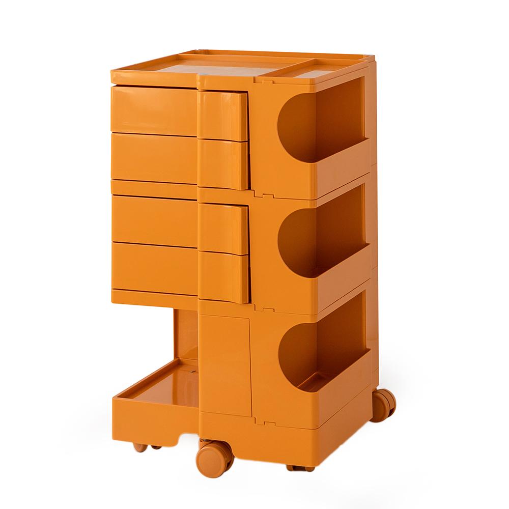 ArtissIn Replica Boby Trolley Bedside Table in vibrant colors with fold-out shelves and wheels, showcasing modern design and functionality.