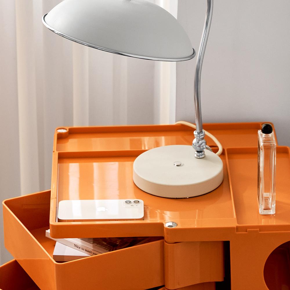 ArtissIn Replica Boby Trolley Bedside Table in vibrant colors with fold-out shelves and wheels, showcasing modern design and functionality.