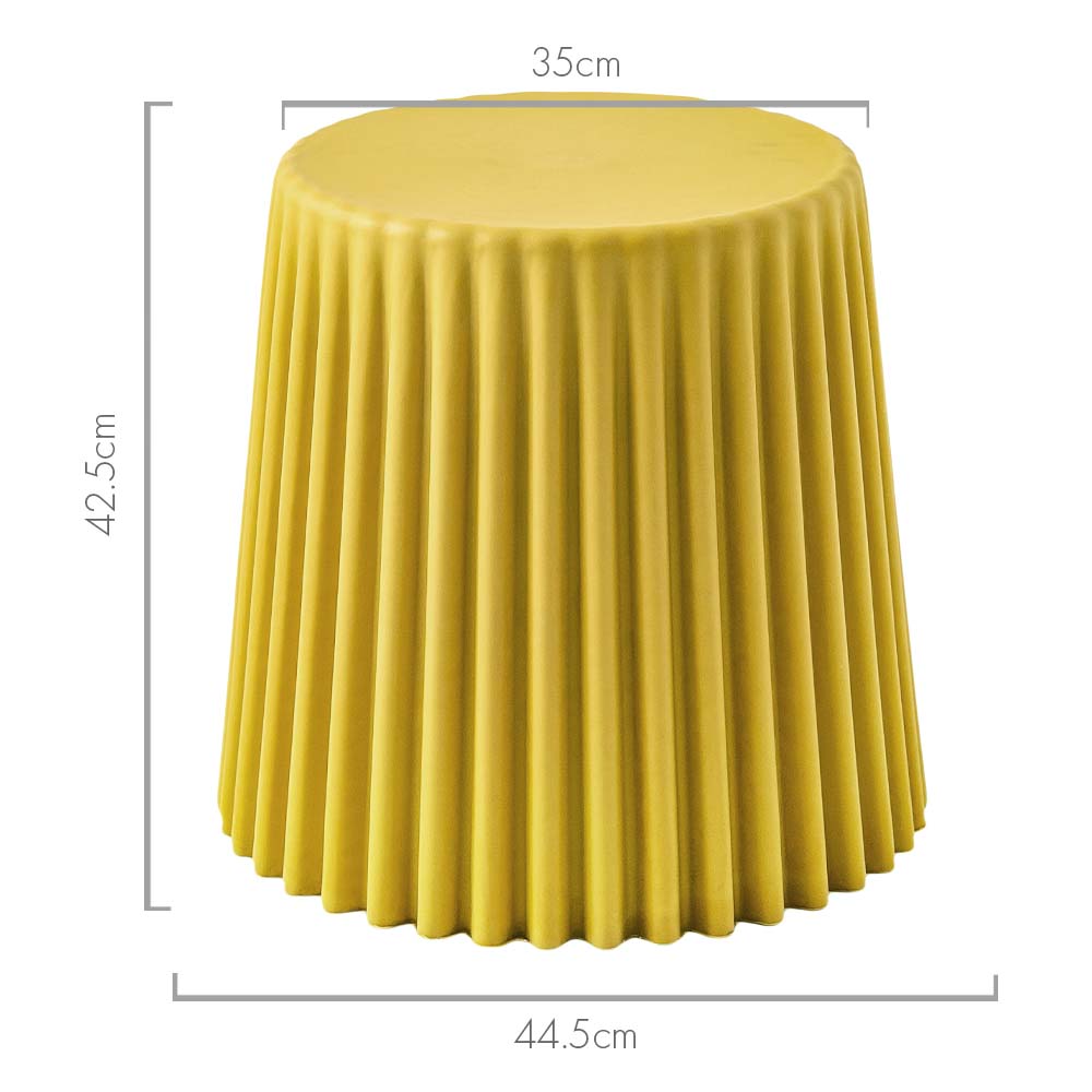 ArtissIn Set of 2 Cupcake Stools in vibrant yellow, showcasing modern design and sturdy construction, perfect for indoor and outdoor use.