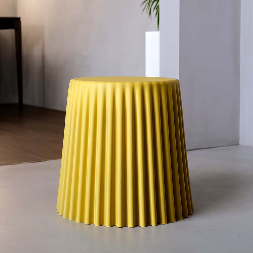 ArtissIn Set of 2 Cupcake Stools in vibrant yellow, showcasing modern design and sturdy construction, perfect for indoor and outdoor use.