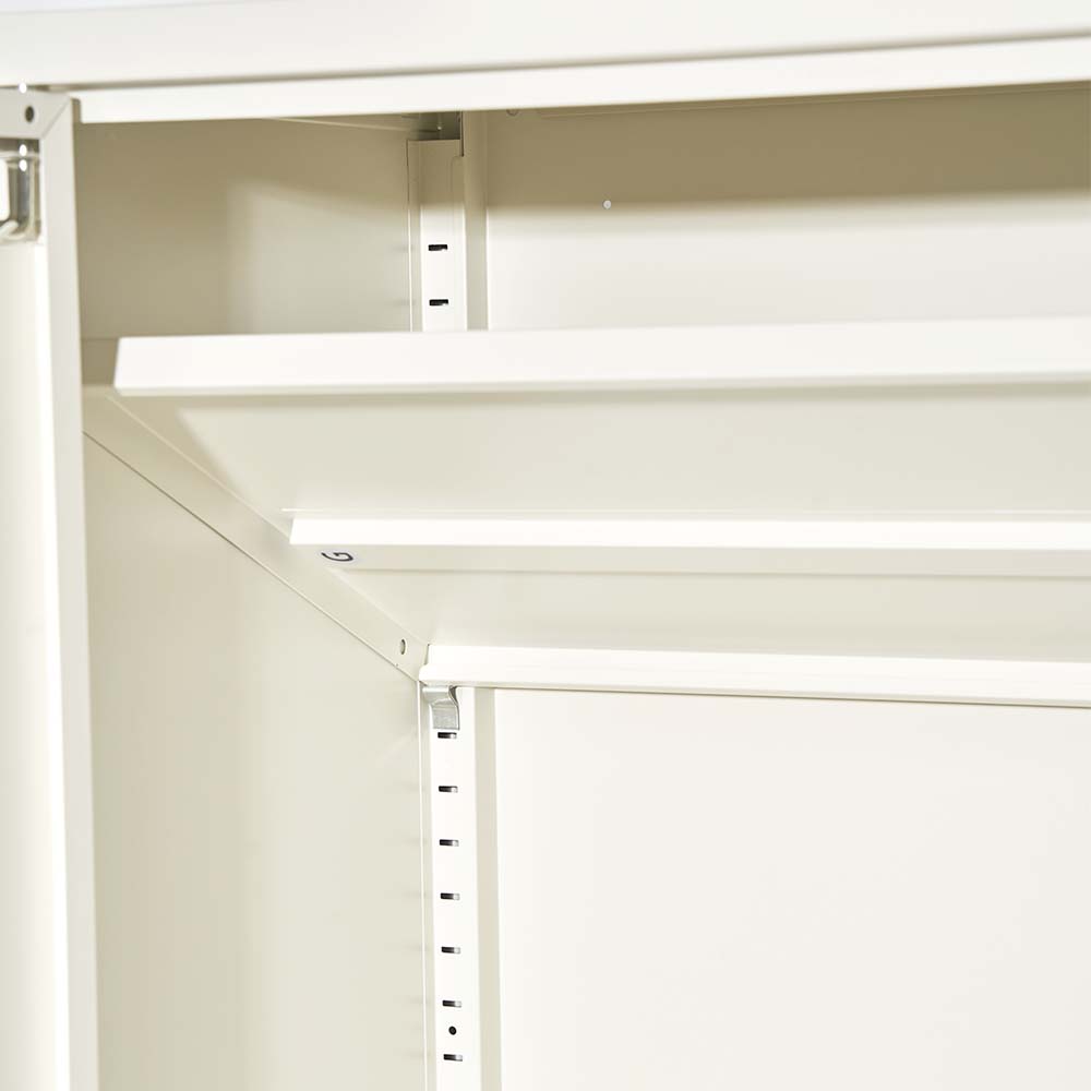 ArtissIn Sweetheart Metal Locker in white, showcasing its stylish design and adjustable shelves, perfect for home organization.