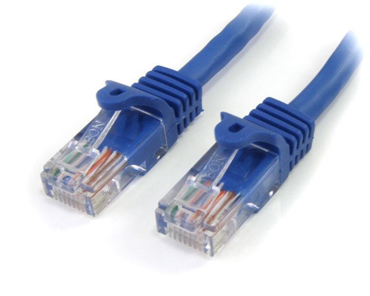 Astrotek CAT5e Cable 10m in blue color with RJ45 connectors, ideal for high-speed Ethernet networking.