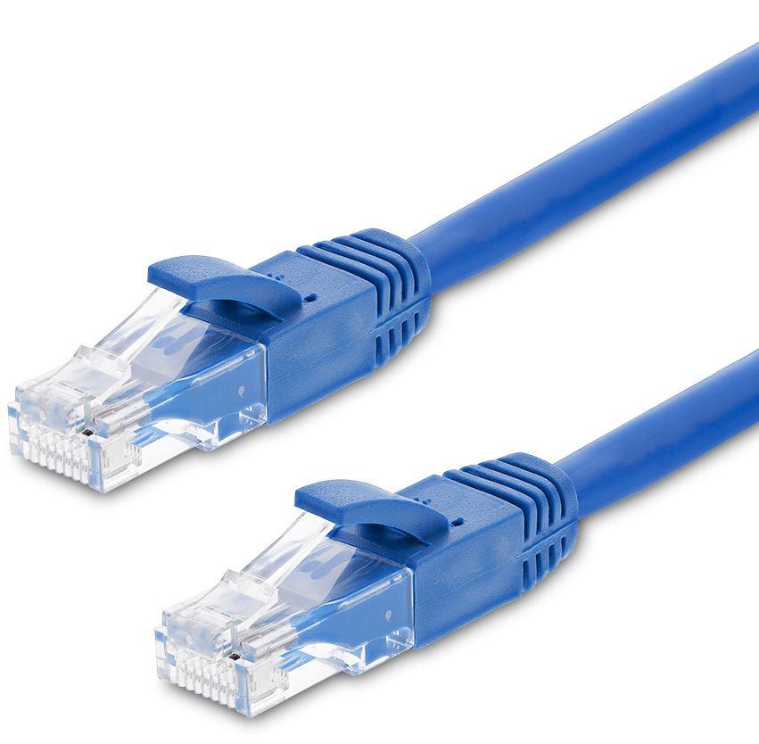 Astrotek CAT6 Cable 0.25m in blue color with RJ45 connectors, ideal for high-speed Ethernet connections.