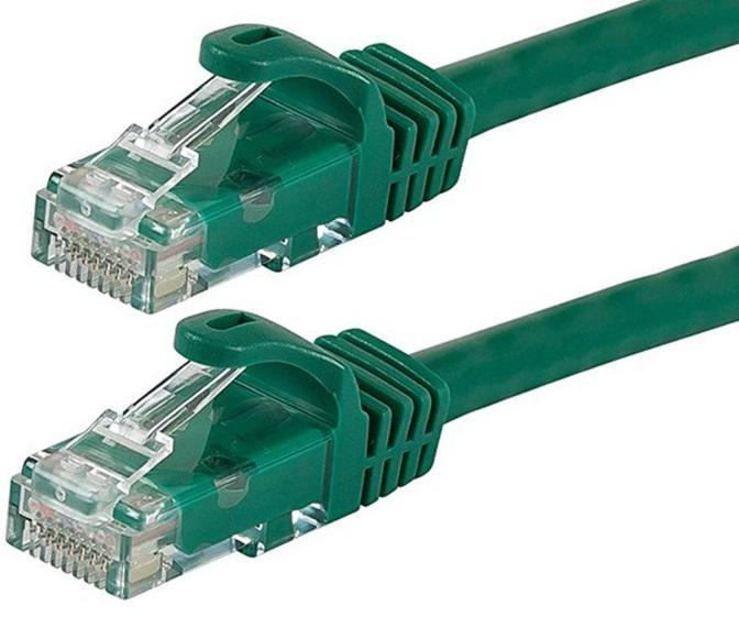 Astrotek CAT6 Cable 10m in vibrant green color with RJ45 connectors, ideal for high-speed Ethernet networking.