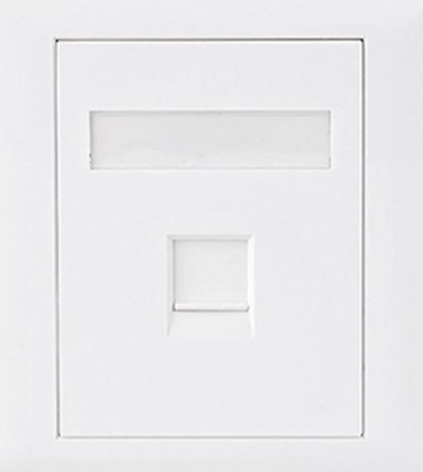 Astrotek CAT6 RJ45 Network Wall Face Plate, 86x86mm, single port, sleek design for optimal connectivity.