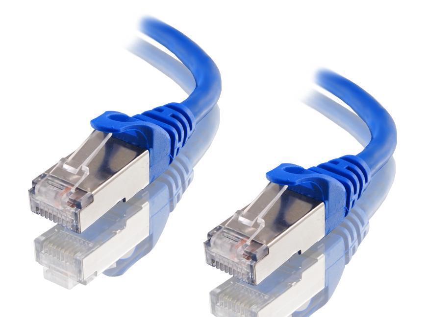 Astrotek CAT6A Shielded Ethernet Cable in blue color, 20m length, designed for high-speed 10GbE connectivity.