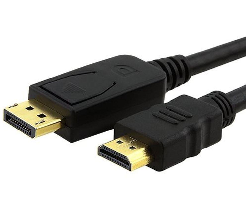 ASTROTEK DisplayPort DP to HDMI Adapter Converter Cable 1m with gold-plated connectors and black PVC jacket.