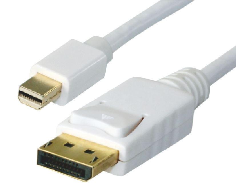 ASTROTEK Mini DisplayPort DP to DisplayPort DP Cable, 2m length, featuring gold plated connectors.