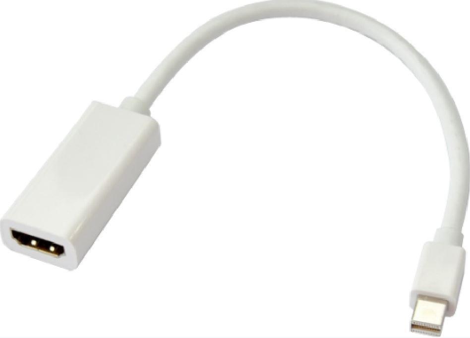 ASTROTEK Mini DisplayPort DP to HDMI Cable 15cm with male and female connectors, ideal for connecting devices like Macbook and iMac.