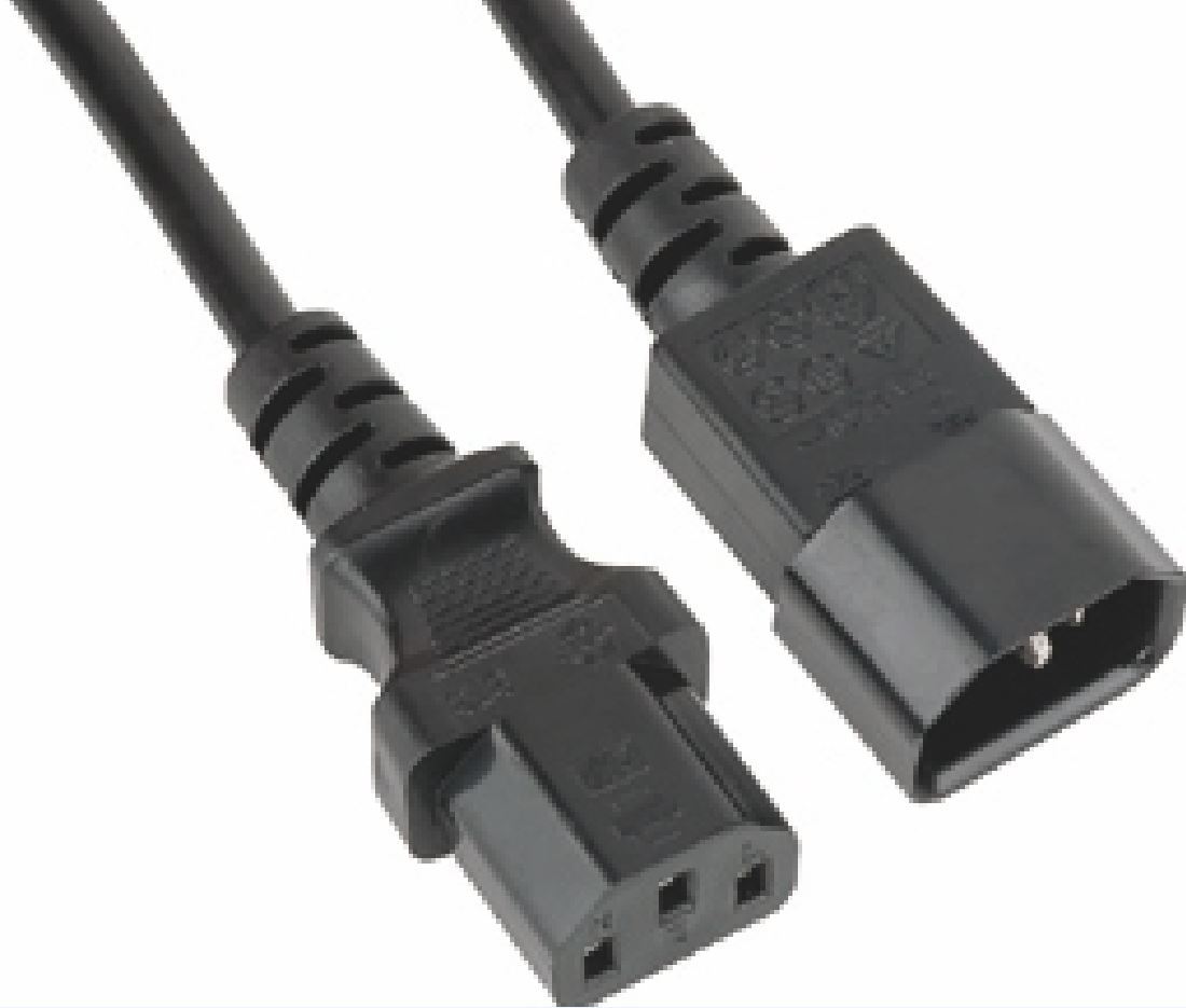 ASTROTEK Power Extension Cable 2m, male to female connector for monitor and PC use.