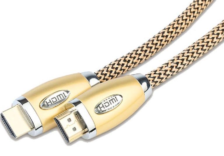 ASTROTEK Premium HDMI Cable 5m with 19 pins male to male connectors, featuring a durable nylon jacket and gold plated connectors.