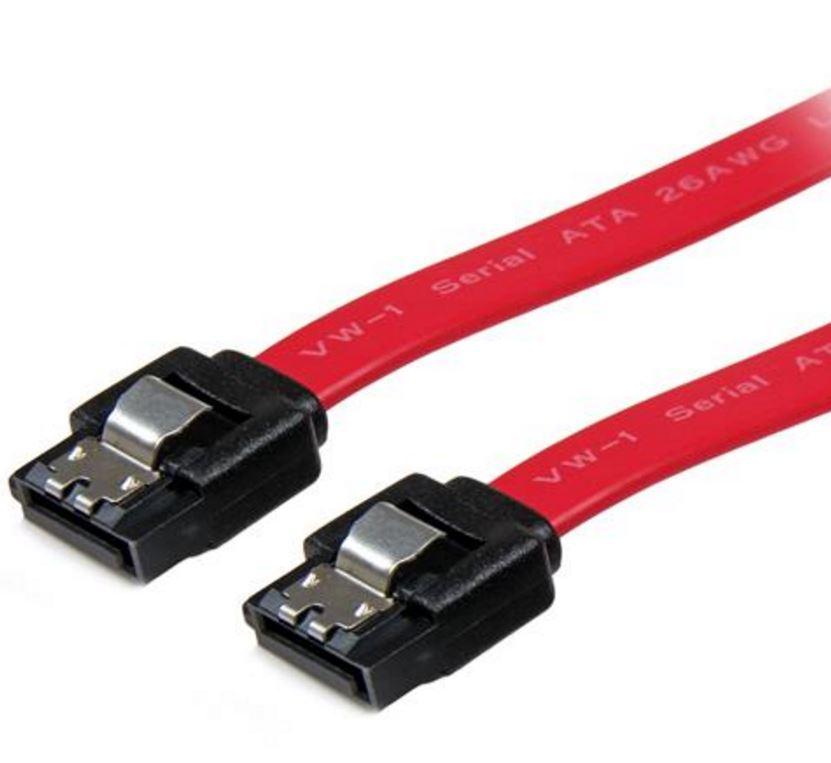 Astrotek SATA 3.0 Data Cable, 30cm long, featuring 7 pins straight connectors and a durable red nylon jacket.